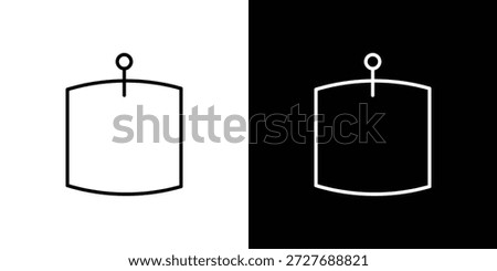 Sticky note icons vector.Editable stroke.linear style sign