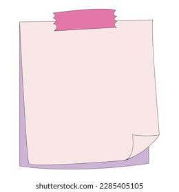 Sticky note illustration vector graphic perfect for decoration