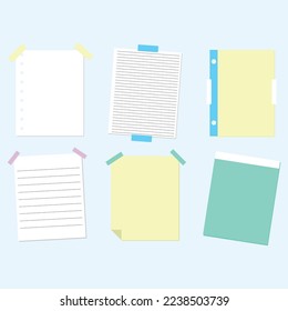 sticky note illustrations Vector Download