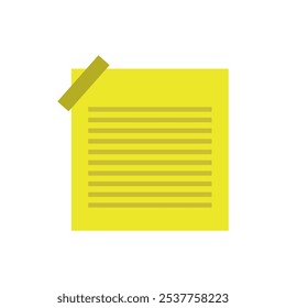 Sticky note illustrator in vector on background