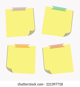 sticky note infographics. Vector