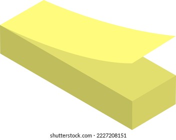 Sticky note isolated vector illustration.