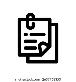 sticky note line icon. Clean and minimalist vector icon for websites, mobile apps, presentations, and logos. Fully scalable and customizable for any project.