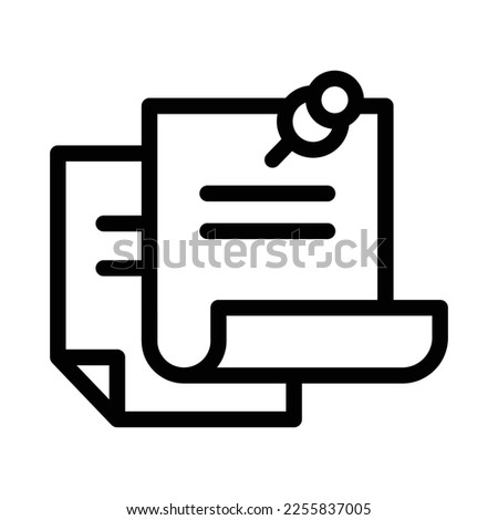 sticky note line icon illustration vector graphic