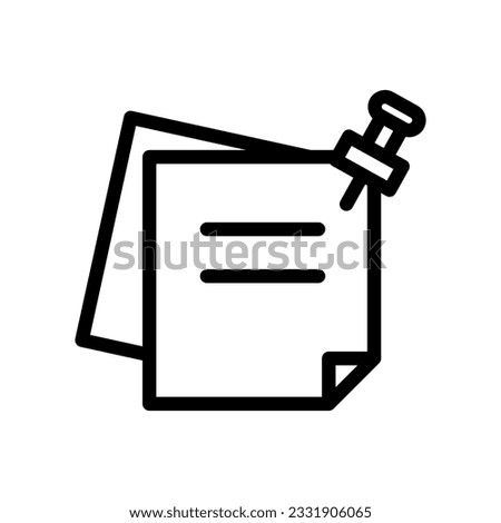 sticky note line icon illustration vector graphic. Simple element illustration vector graphic, suitable for app, websites, and presentations isolated on white background