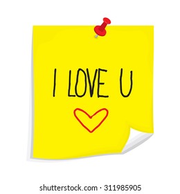Sticky note I love you