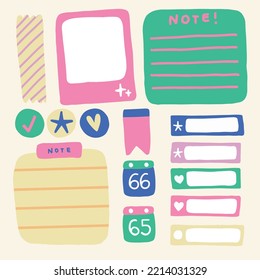 sticky note memo bullet journal 