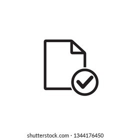 sticky note, memo with checklist icon vector