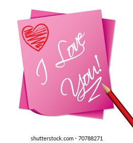 Sticky note with message