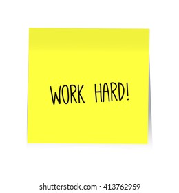 Sticky Note with Motivation text. Vector, EPS10