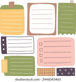 Sticky note office checklist color