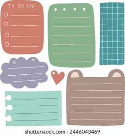 Color de lista de comprobación de oficina de notas adhesivas