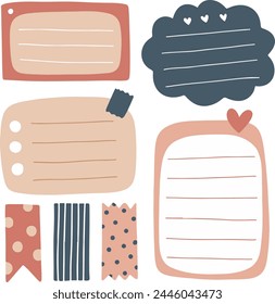 Color de lista de comprobación de oficina de notas adhesivas