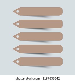 Sticky note on blue background. Vector illustration.