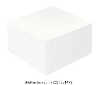 Sticky note paper stack. vector illustration