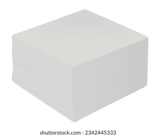Sticky note paper stack. vector illustration