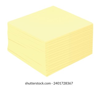 Sticky note paper stack. Vektorgrafik