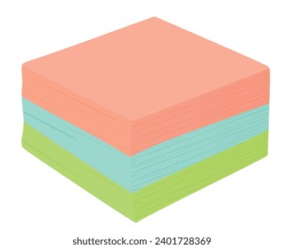 Sticky note paper stack. Vektorgrafik