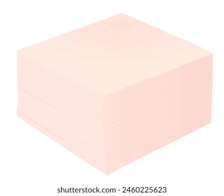 Sticky note paper stack. vector illustration