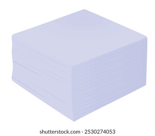 Pilha de papel de nota adesiva. ilustração vetorial