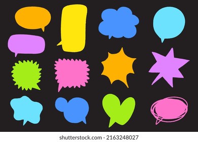 Sticky Note Post it Word Speech Comic Bubble Torn Abstract Pattern Paper Sticker Notebook Shadow Magnet Paper Colorful Doodle Scrapbook Vector Kid Card Note Set Element Text Black  Illustration
