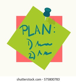 Icono vectorial de mensaje de nota pegajosa o recordatorio adhesivo