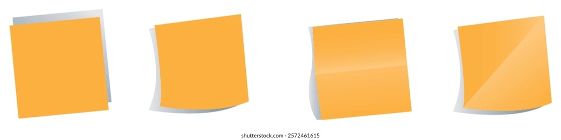 Sticky note reminder. Post it paper. vector illustration