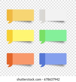 sticky note set  message box vector post note paper dialog remind  sticker yellow paper  