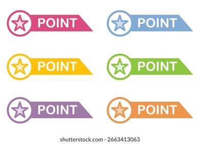 Material de ilustração de estilo de nota adesiva: ponto, importante, marca, estrela, luz, atenção, cuidado
