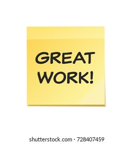Sticky note with text and shadow isolated on transparent background set. Yellow paper. Message on notepaper.Reminder. Vector illustration
