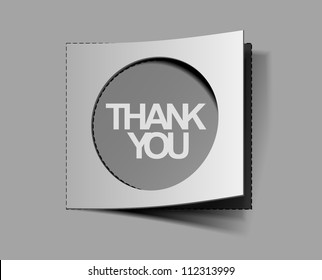 Sticky note with text thank you.