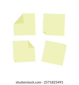 Sticky note vector flat design illustration