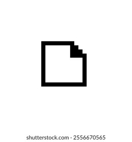 sticky note vector icon in pixel style