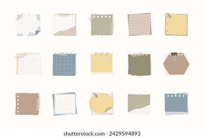 Sticky Note Vector Illustration in Flat Style