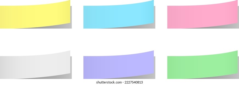 Conjunto de ilustración vectorial de notas pegajosas.