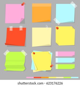 sticky note vector isolated background