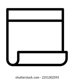 Sticky Note Vector Line Icon Design