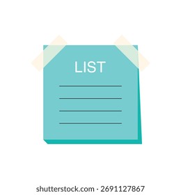 Nota adhesiva para la Plantilla de la lista