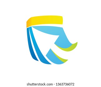 Sticky Notes with Arrow Sign Negative Space