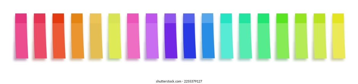 Sticky notes. collection of colorful vector sticky notes, transparent shadows. Vector