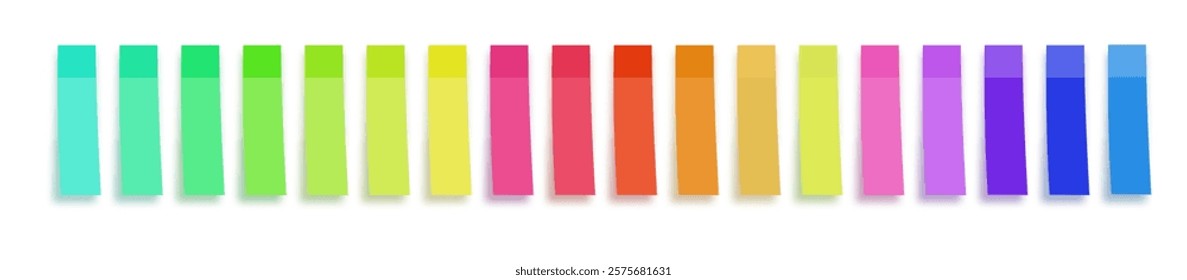 Sticky notes. collection of colorful vector sticky notes, transparent shadows. Vector