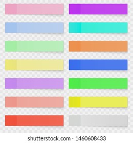 Sticky notes of colored paper. With shadow.Vector