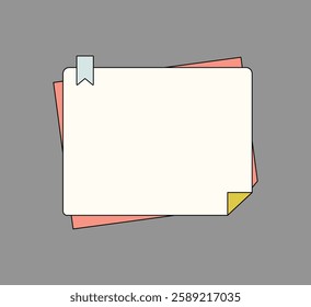 Sticky Notes with Colorful Clips