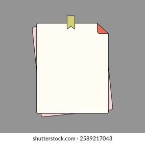 Sticky Notes with Colorful Clips