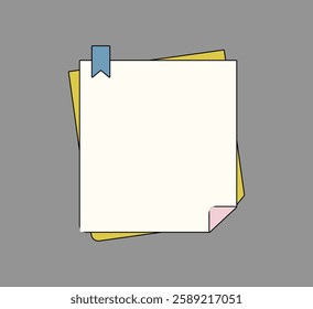 Sticky Notes with Colorful Clips