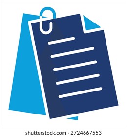 Sticky Notes Flat Blue Icon Collection
