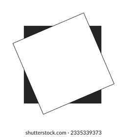 Sticky notes flat monochrome isolated vector object. Office supplies for taking notes. Editable black and white line art drawing. Simple outline spot illustration for web graphic design