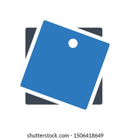 sticky notes glyph colour vector icon