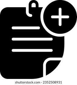 vector de ilustración de icono de glifo de notas adhesivas