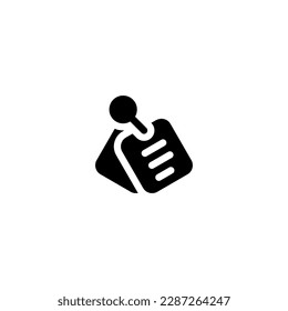 Notas pegajosas icono de estilo de glifo e ilustración - vector